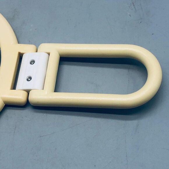 Ivory mirror free standing or hand held circle 2 sided 1 side magnified READ - Picture 4 of 7